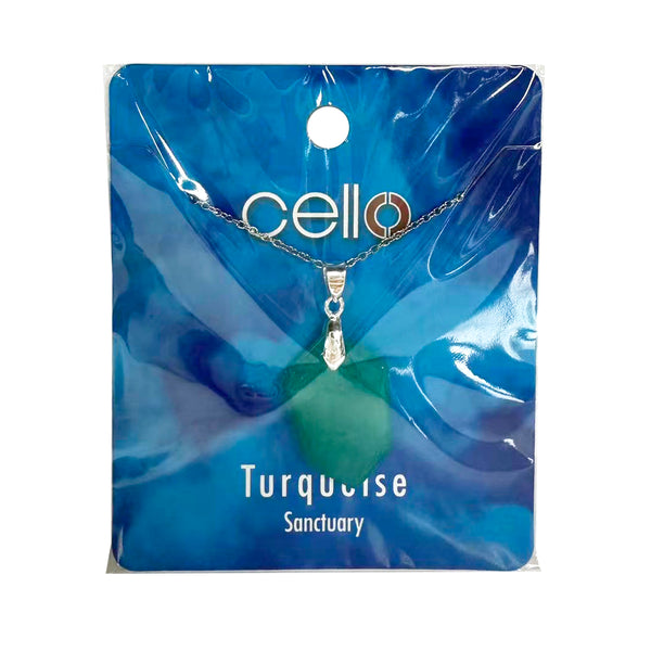 Cello - Gemstone Jewellery Geometric Necklace - Turquoise