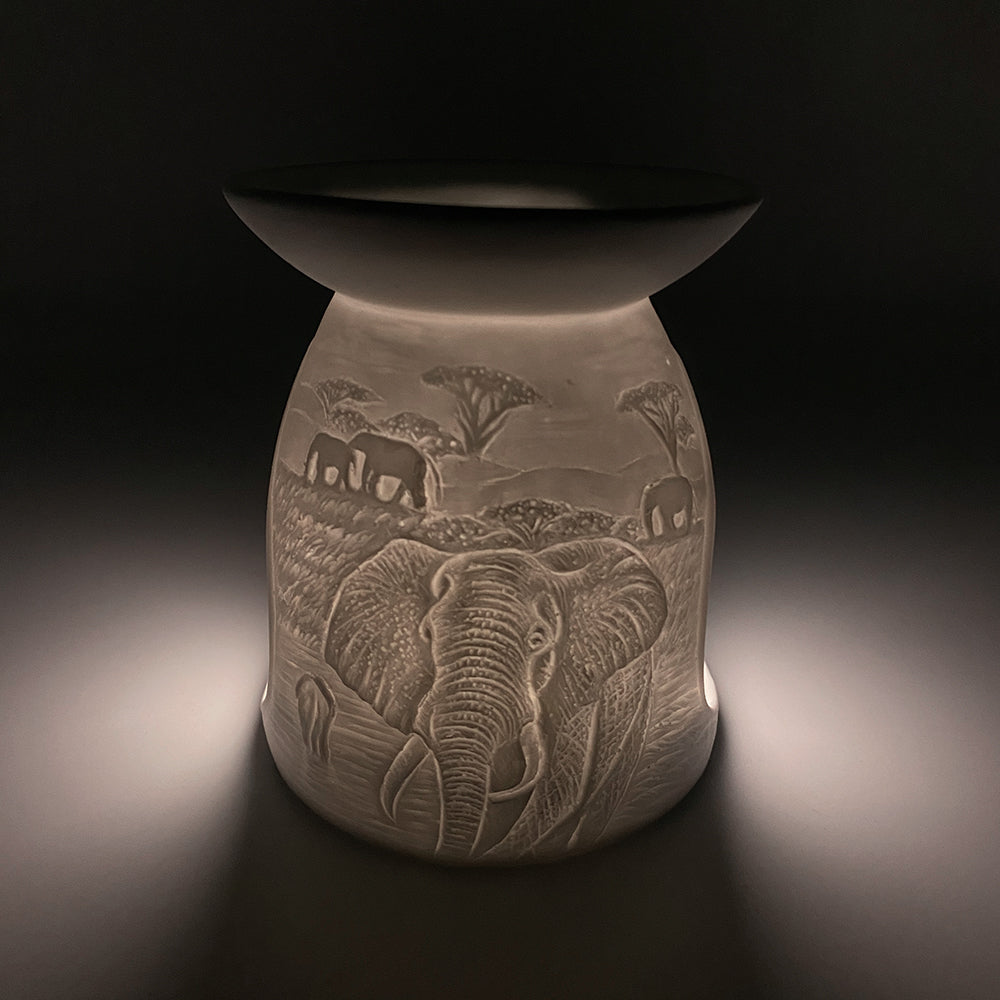 Cello - Porcelain Tealight Wax Melt Burner - Elephant