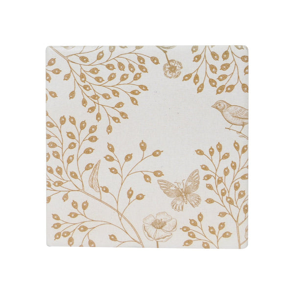 Splosh Full Bloom - Ceramic Coaster Light Gold