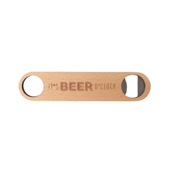 Splosh Wooden Bottle Opener - Beer O'Clock