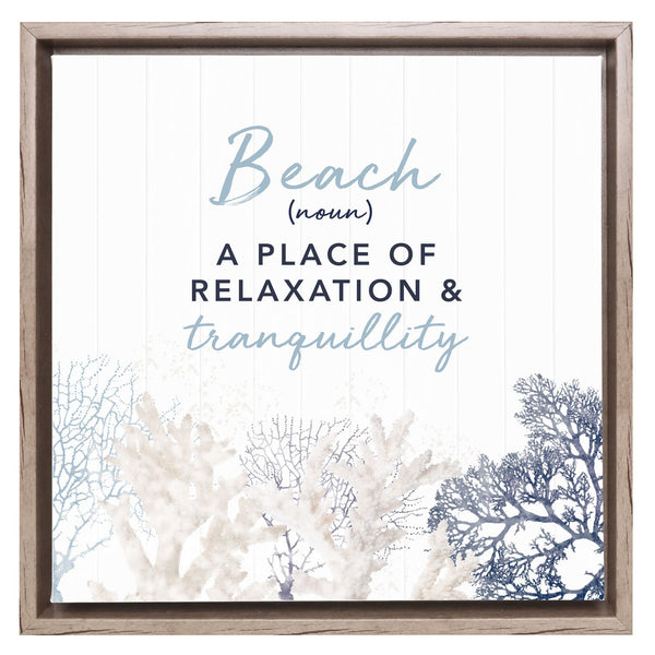 Splosh Hamptons 30x30 Framed Canvas - Beach