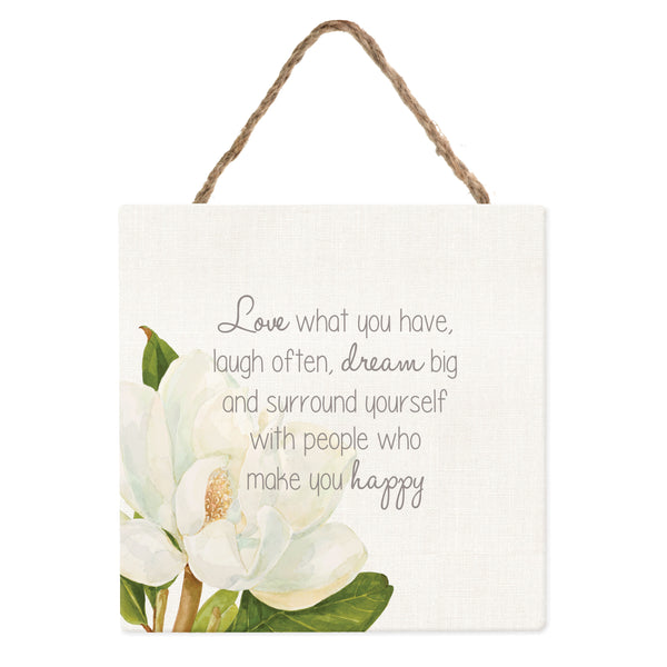 Splosh Magnolia Hanging Sign - Happiness