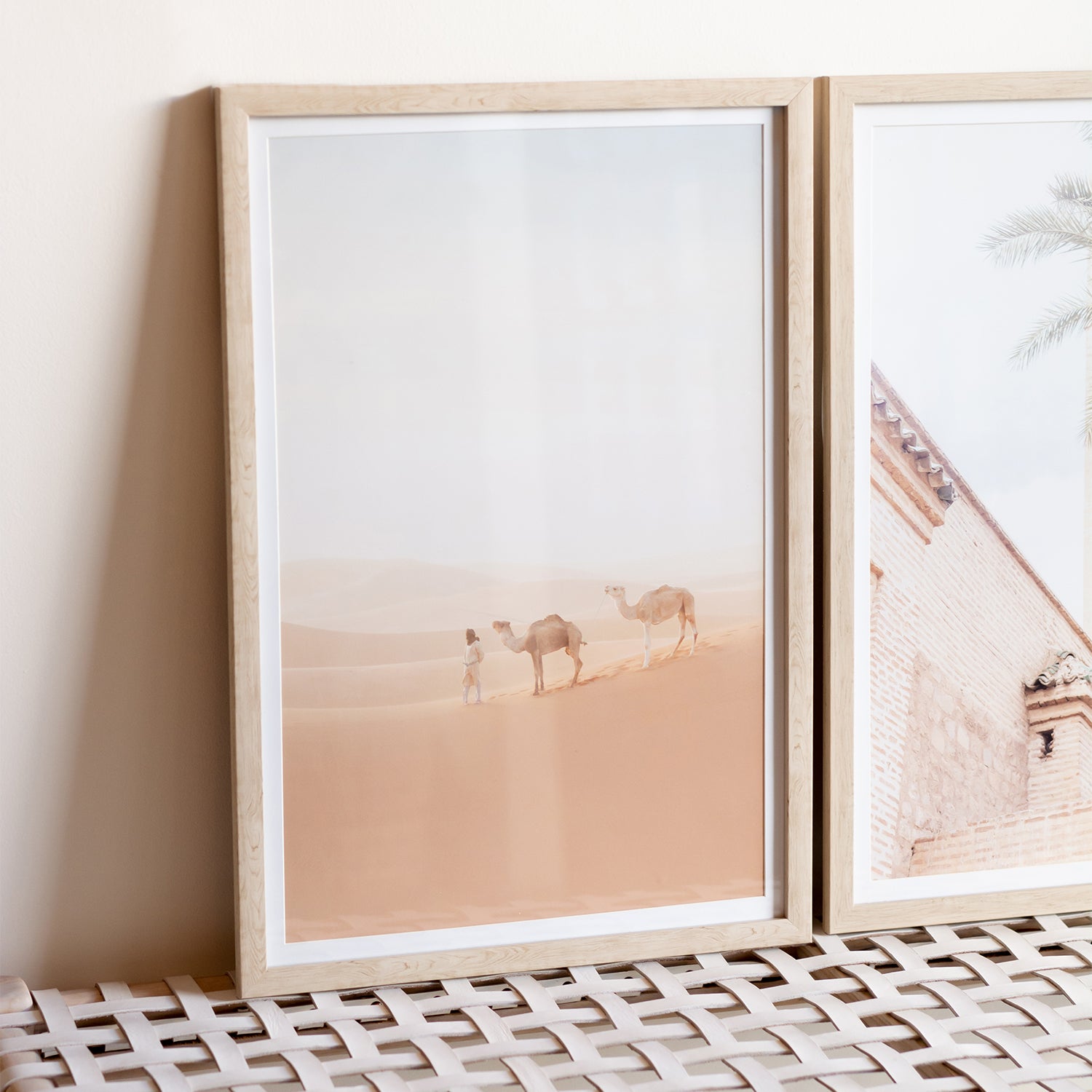 Splosh Modern Oasis Camel Glass Print 40x60