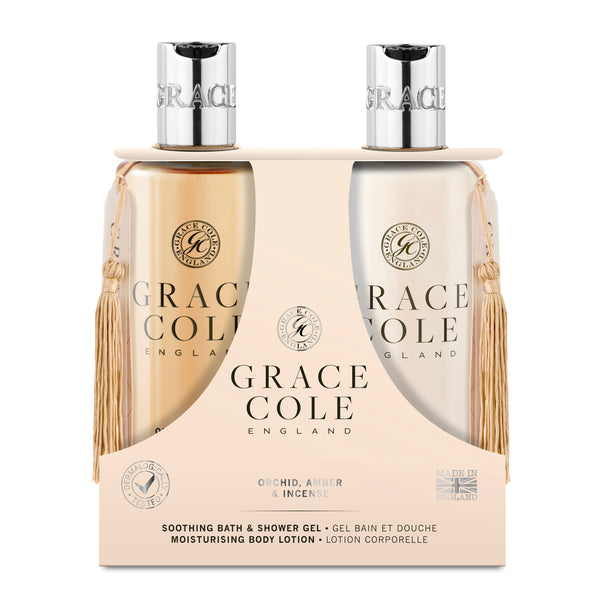 Grace Cole Body Care Duo 300ml Orchid, Amber & Incense