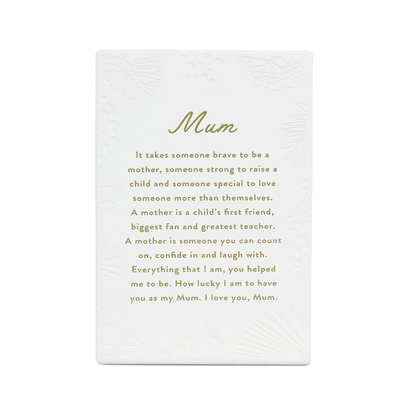 Inspired by their previous best-selling Life Quotes range, Precious Quotes include 12 different verses, with each Quote a meaningful gift idea for someone special. Conveying a custom themed message in a 3D embossed text upon delicate etched floral designs, each Precious Quote also comes with its own custom gift box that features exquisite gold foil detail and personalised “To” and “From” fields.