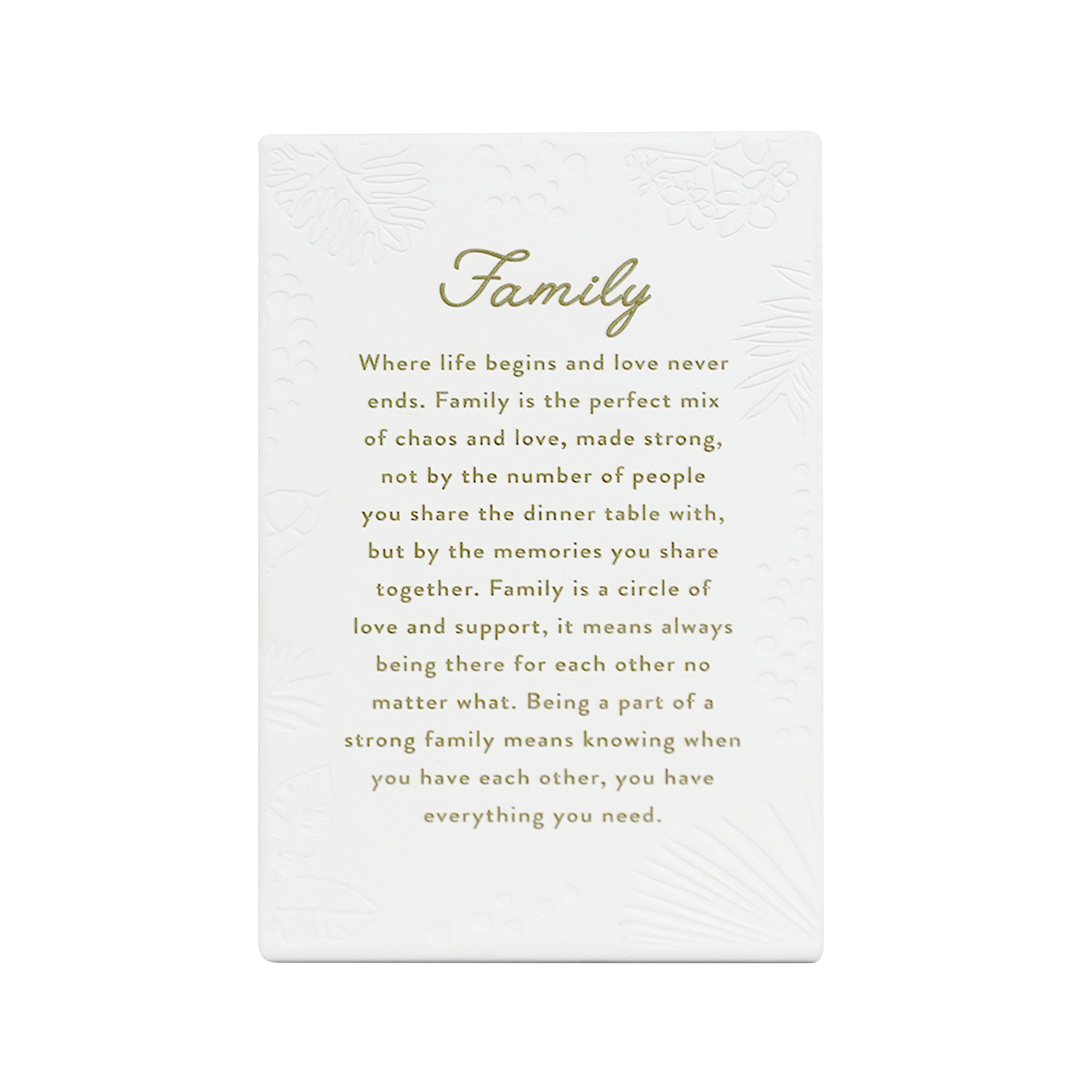 Inspired by their previous best-selling Life Quotes range, Precious Quotes include 12 different verses, with each Quote a meaningful gift idea for someone special. Conveying a custom themed message in a 3D embossed text upon delicate etched floral designs, each Precious Quote also comes with its own custom gift box that features exquisite gold foil detail and personalised “To” and “From” fields.