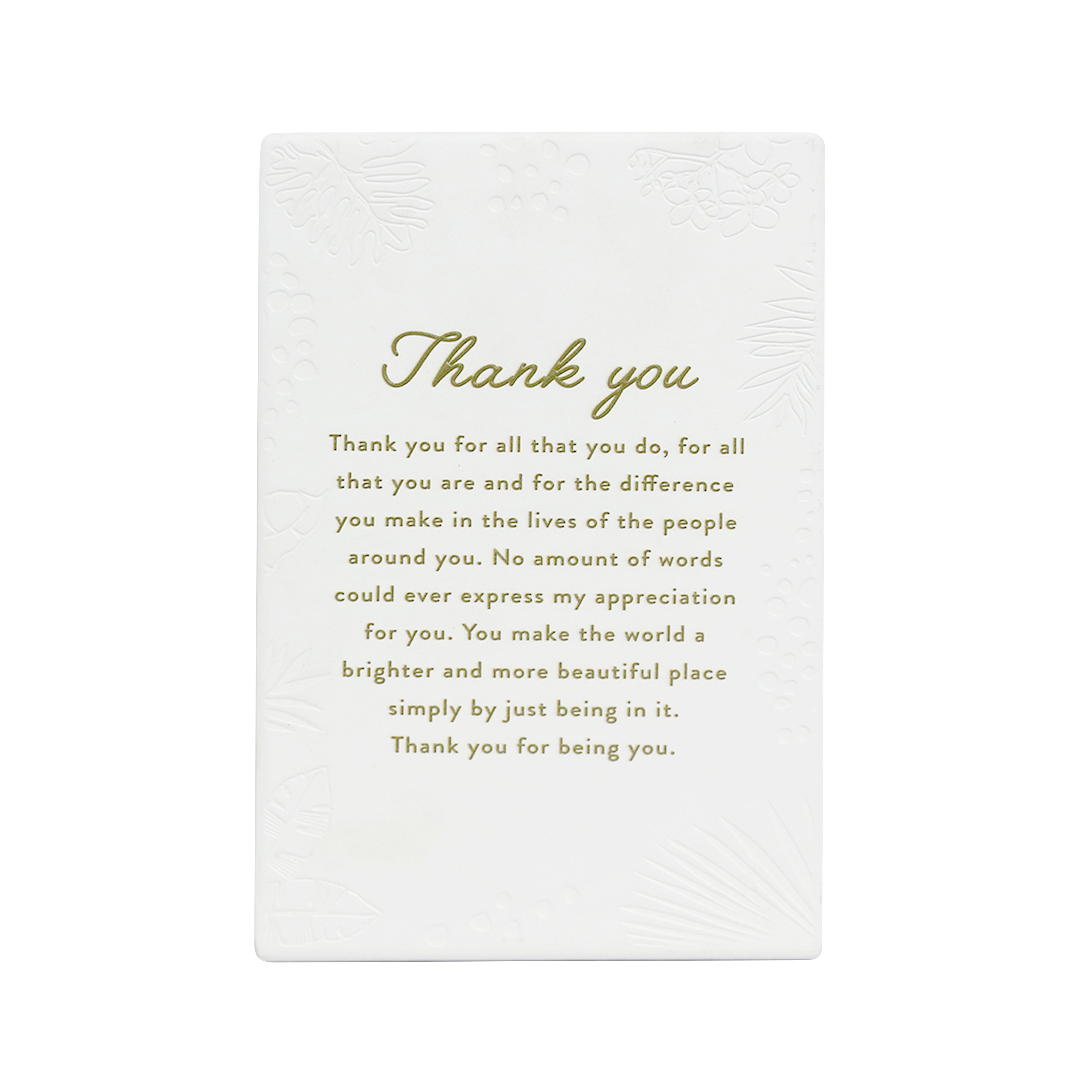 Inspired by their previous best-selling Life Quotes range, Precious Quotes include 12 different verses, with each Quote a meaningful gift idea for someone special. Conveying a custom themed message in a 3D embossed text upon delicate etched floral designs, each Precious Quote also comes with its own custom gift box that features exquisite gold foil detail and personalised “To” and “From” fields.