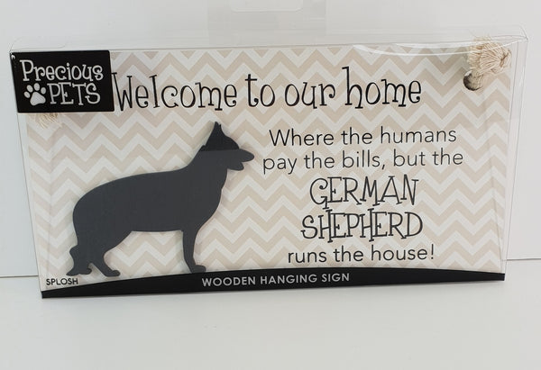 Splosh Precious Pets Hanging Sign - German Shepherd