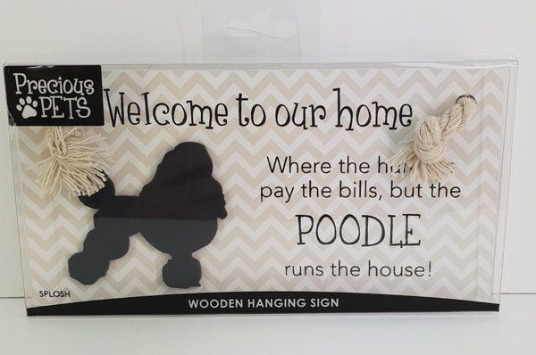 Splosh Precious Pets Hanging Sign - Poodle