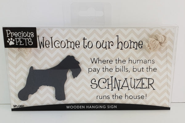 Splosh Precious Pets Hanging Sign - Schnauzer