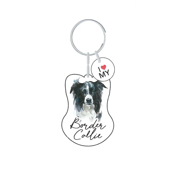 This cute Border Collie Keychain is the perfect way to celebrate your love for your pet! Whether for yourself of as a gift for the ultimate dog lover. This Keychain is one of 32 dog breeds featured in the Pets Keyring collection.
Dimentions Approx: 5.5 x 4 x 01