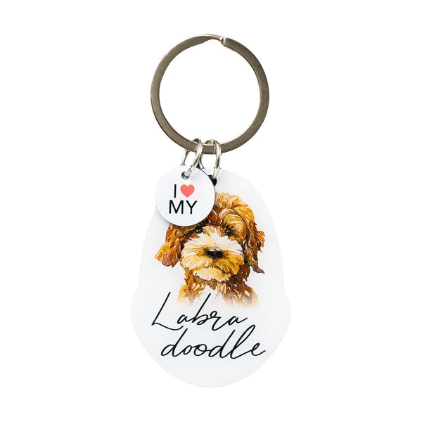 This cute Labradoodle Keychain is the perfect way to celebrate your love for your pet! Whether for yourself of as a gift for the ultimate dog lover. This Keychain is one of 32 dog breeds featured in the Pets Keyring collection.
Dimentions Approx: 5.5 x 4 x 01