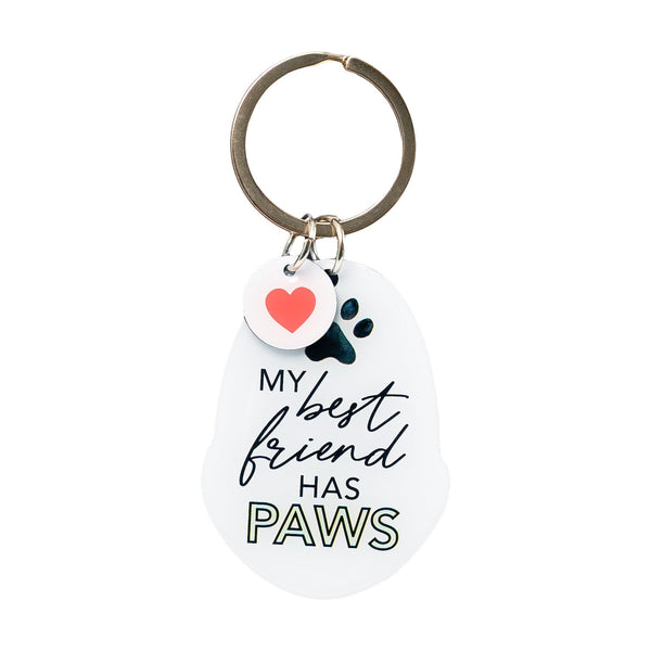 This cute Best Friend Has Paw Keychain is the perfect way to celebrate your love for your pet! Whether for yourself of as a gift for the ultimate dog lover. This Keychain is one of 32 dog breeds featured in the Pets Keyring collection.
Dimentions Approx: 5.5 x 4 x 01