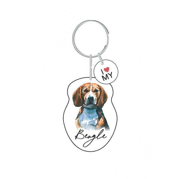 This cute Beagle Keychain is the perfect way to celebrate your love for your pet! Whether for yourself of as a gift for the ultimate dog lover. This Keychain is one of 32 dog breeds featured in the Pets Keyring collection.
Dimentions Approx: 5.5 x 4 x 01