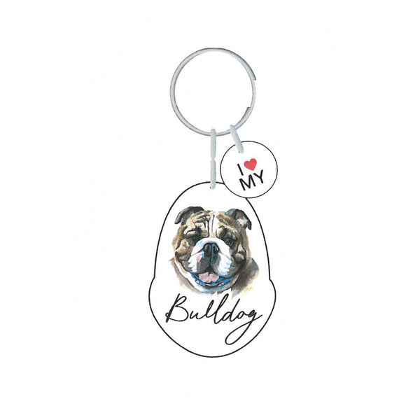 This cute Bulldog Keychain is the perfect way to celebrate your love for your pet! Whether for yourself of as a gift for the ultimate dog lover. This Keychain is one of 32 dog breeds featured in the Pets Keyring collection.
Dimentions Approx: 5.5 x 4 x 01