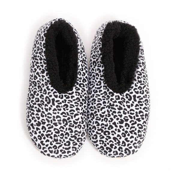 Splosh Slippers - Women's Velvet Leopard Black