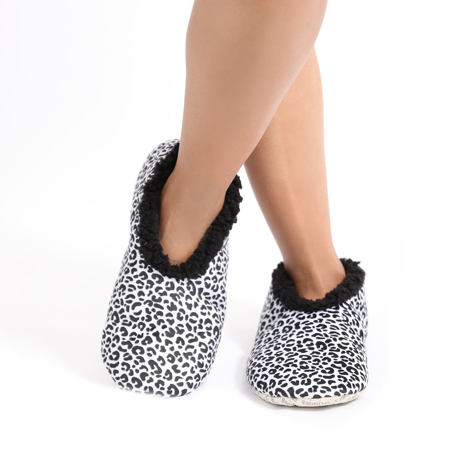Splosh Slippers - Women's Velvet Leopard Black