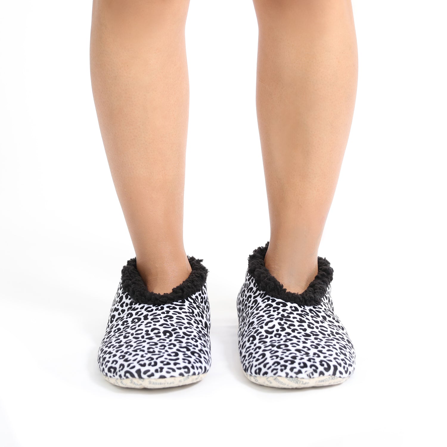 Splosh Slippers - Women's Velvet Leopard Black