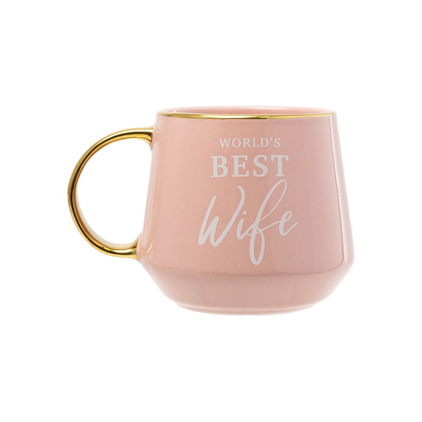 Show her how much she means to you with this 'Worlds best wife' mug. Make her smile and celebrate your love in a unique, stylish way.