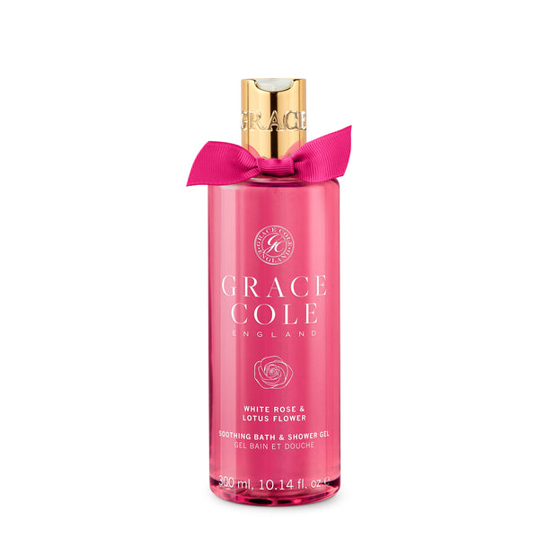 Grace Cole Bath & Shower Gel 300ml White Rose & Lotus Flower