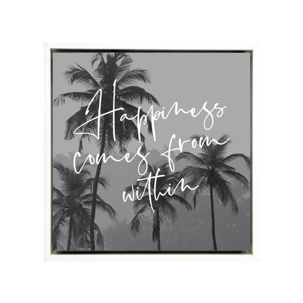 Splosh Tranquil Framed Canvas 34x34 - Happiness