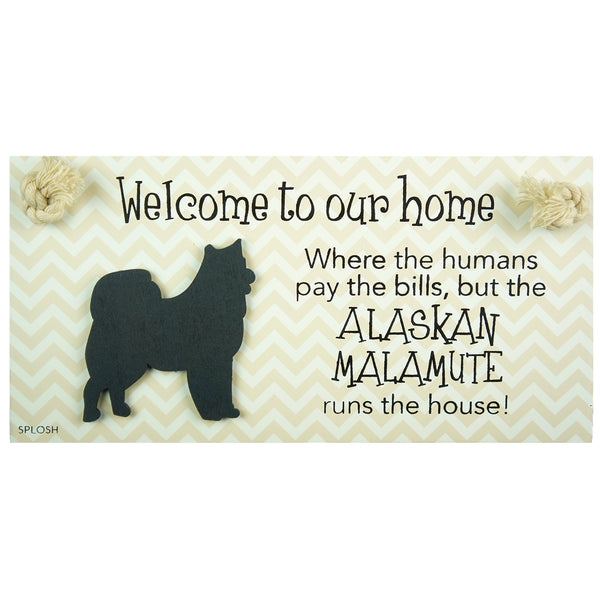 Splosh Precious Pets Hanging Sign - Alaskan Malmute