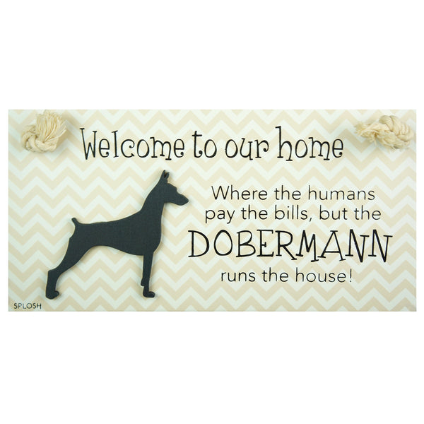 Splosh Precious Pets Hanging Sign - Dobermann