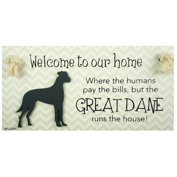 Splosh Precious Pets Hanging Sign - Great Dane