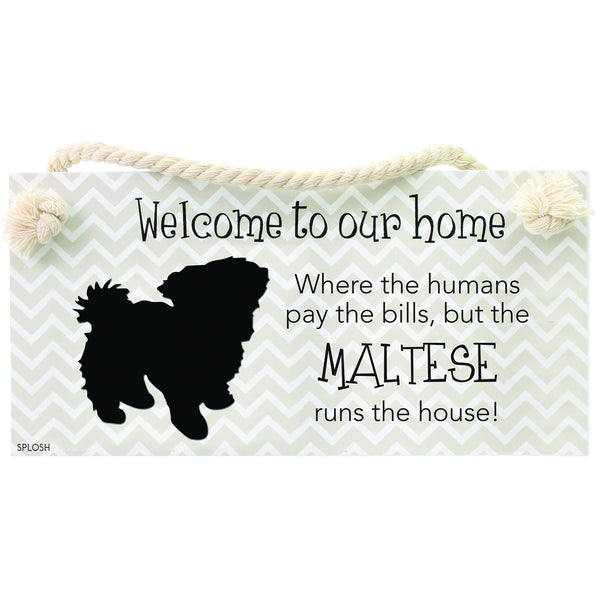 Splosh - Precious Pets - Hanging Sign - Maltese