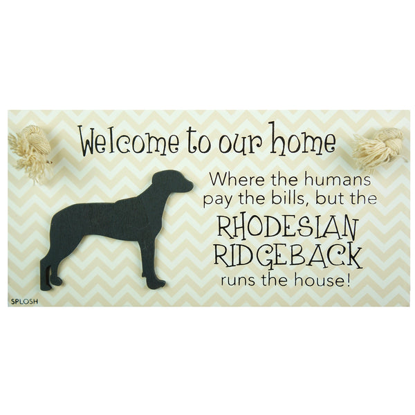 Splosh Precious Pets Hanging Sign - Rhodesian Ridgeback