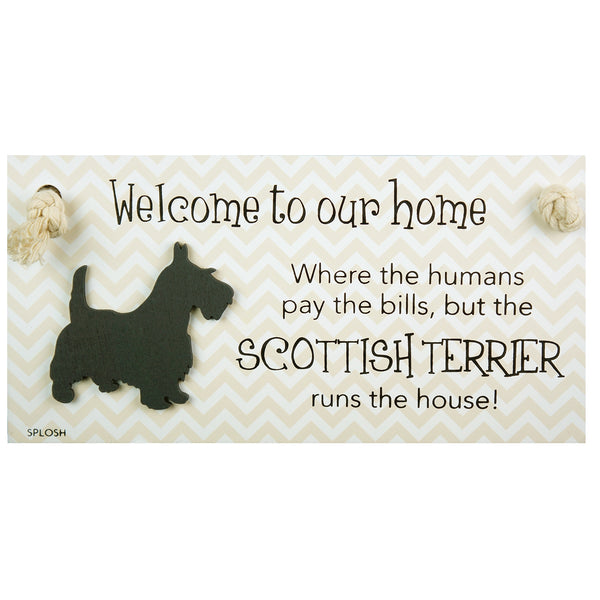 Splosh Precious Pets Hanging Sign - Scottish Terrier